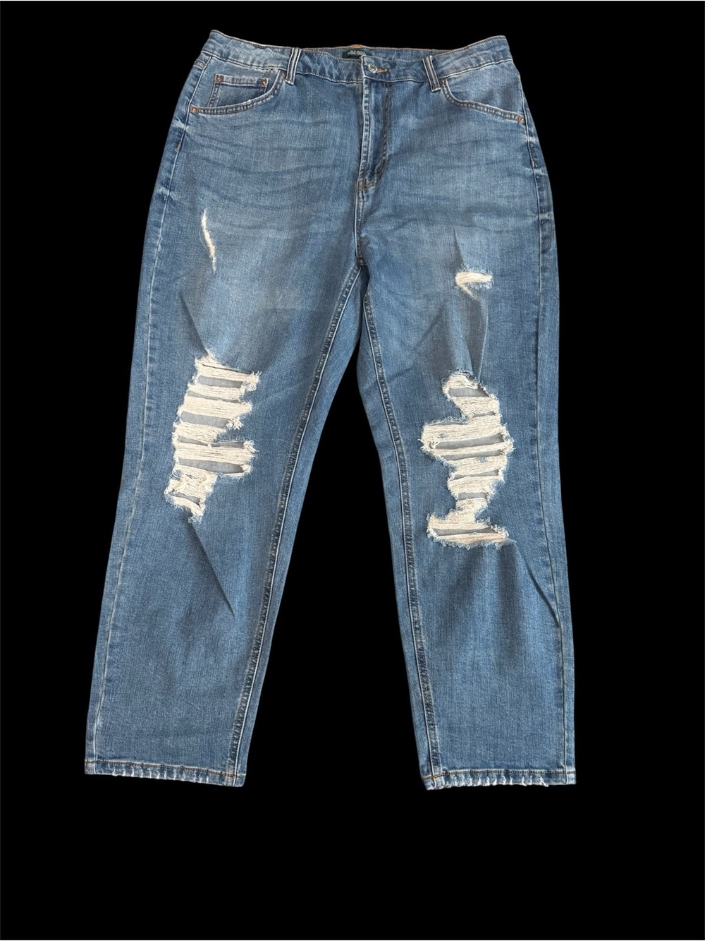 wild fable Mid-Blue High-Rise Mom Jeans